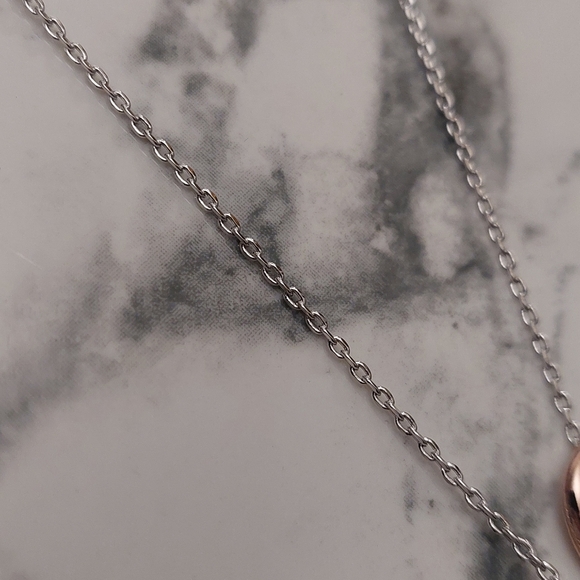 New Sterling Double  Heart Necklace - Picture 2 of 4